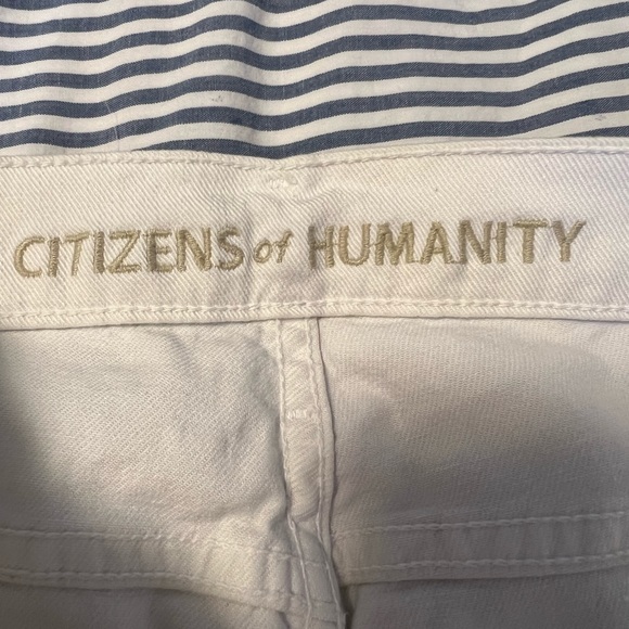 Aritzia - citizens of humanity long white jeans, fit really well super cute - Picture 2 of 4